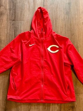 Nike Men's Cincinnati Reds Authentic Collection Performance Jacket - Red - 3XL